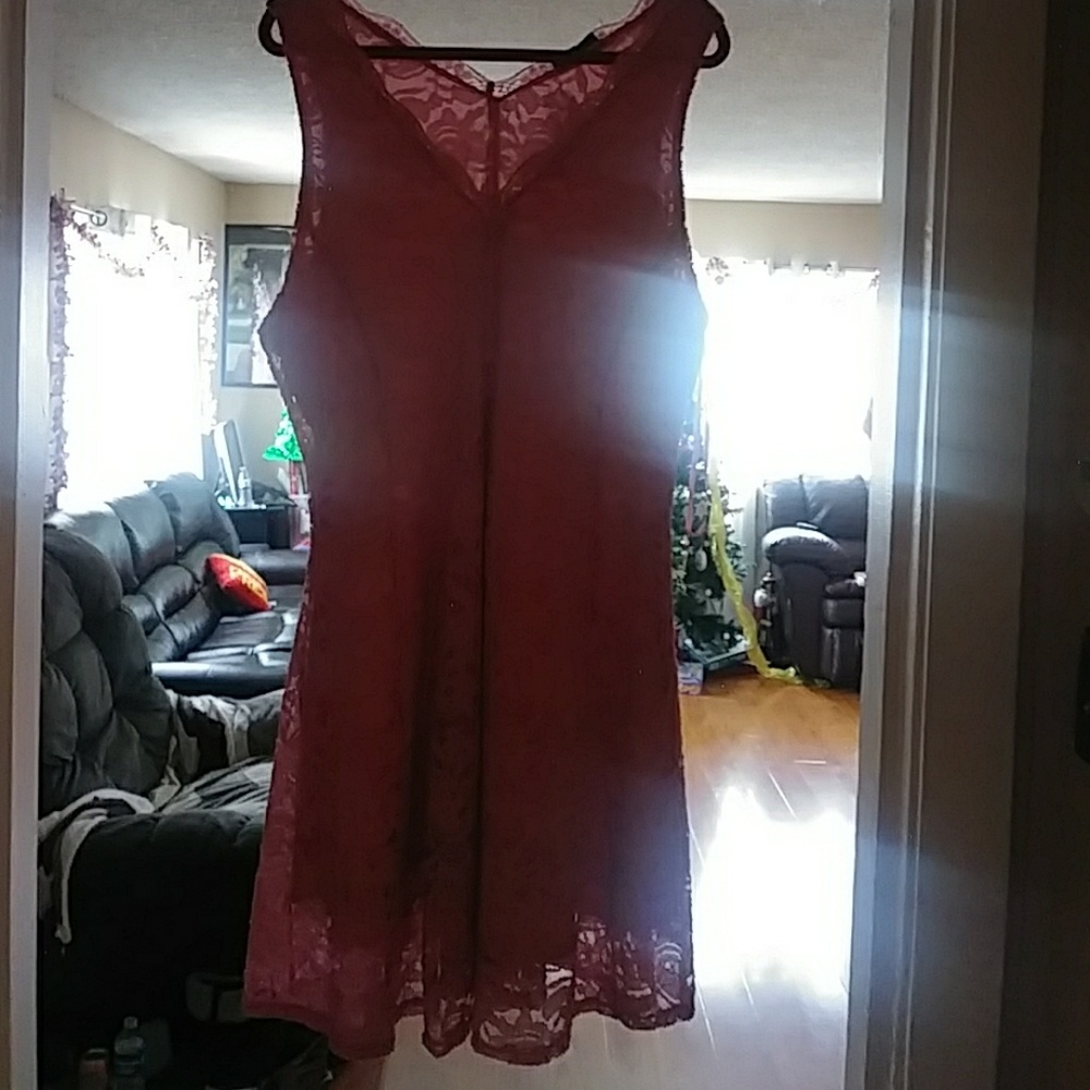 Pink lace dress